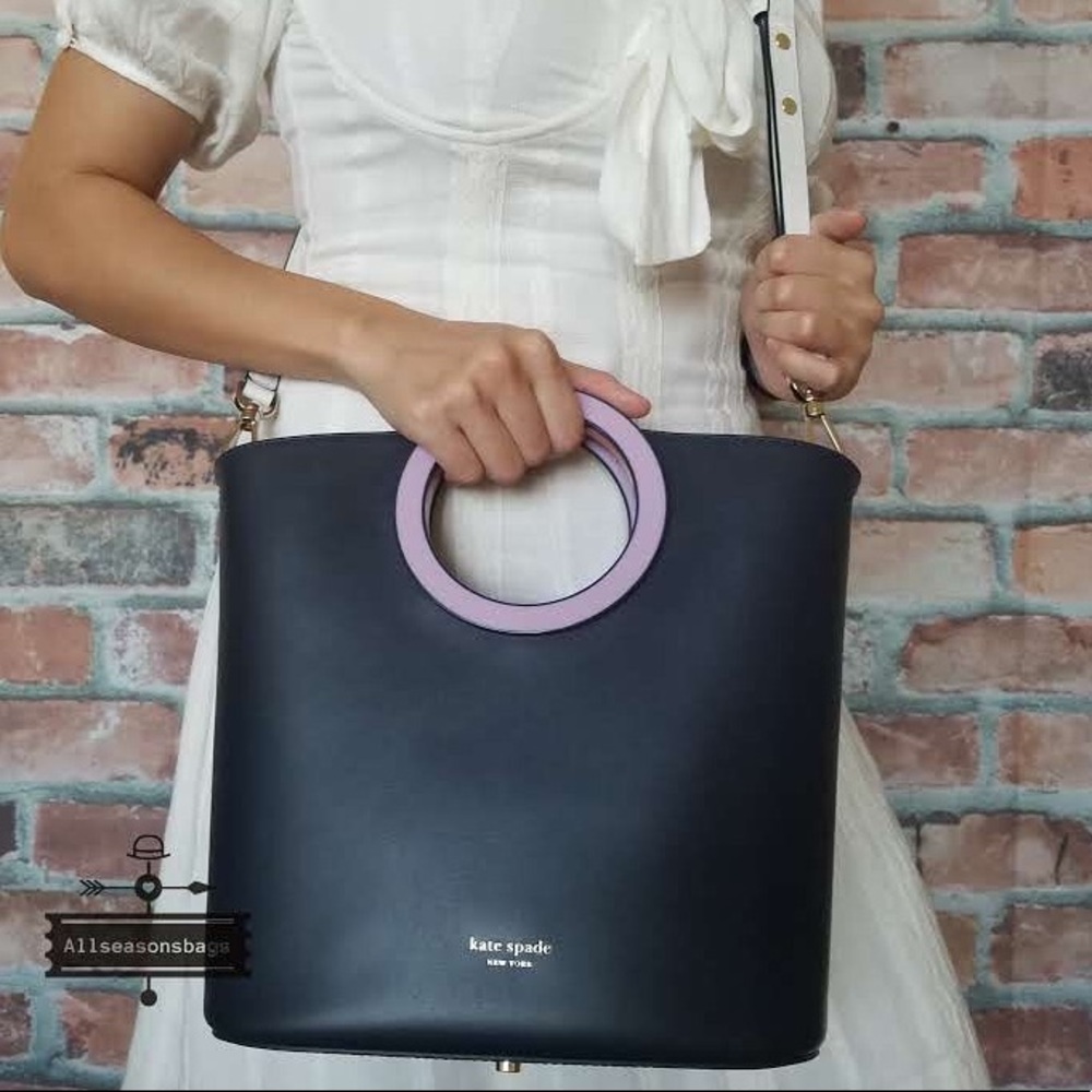 Kate spade Betty medium tote blue crossbody white - Picture 2 of 8